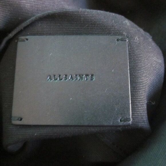 Allsaints Club Medium Clutch Crossbody Purse Tan Pebbled Leather - Picture 4 of 16